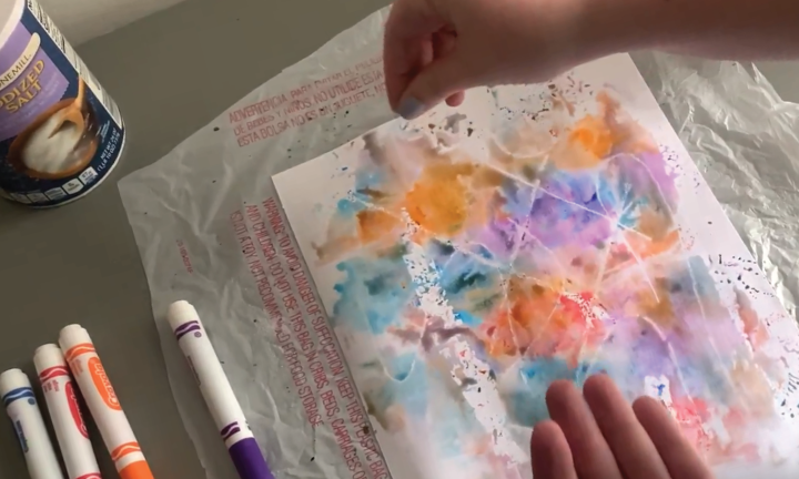 Painting with Crayons & Water Colors