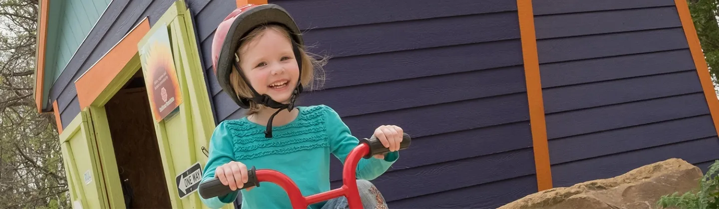 Girl riding a bike